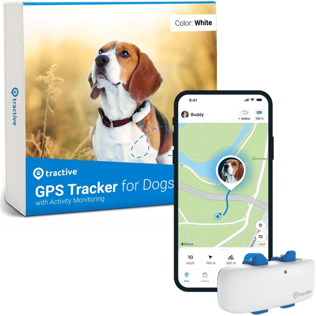 GPS Pet Tracker for Dogs - Waterproof, GPS Location & Smart Activity Tracker, Unlimited Range (Midnight Blue)