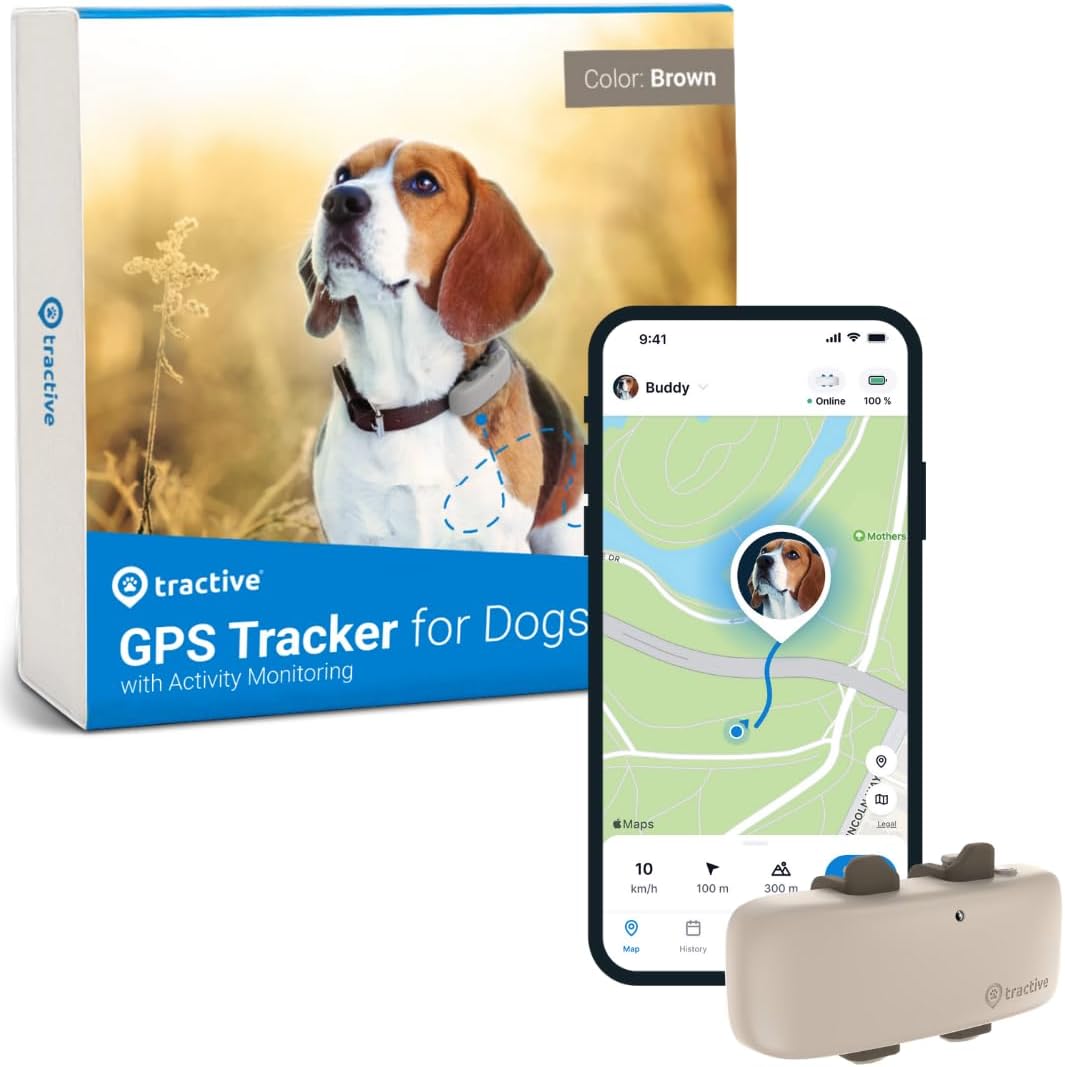 GPS Pet Tracker for Dogs - Waterproof, GPS Location & Smart Activity Tracker, Unlimited Range (Midnight Blue)